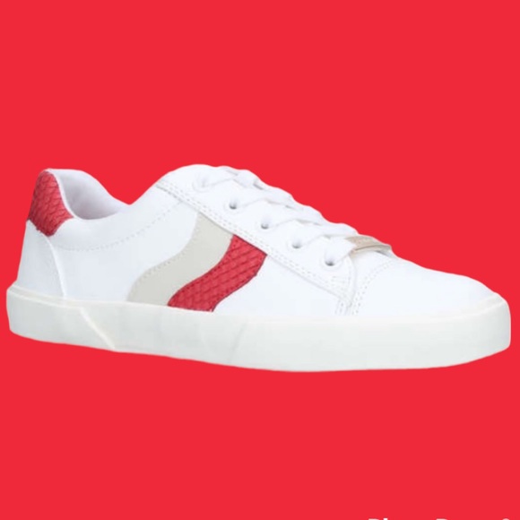 Carvela Shoes Carvela White And Red Lace Up Trainers Poshmark